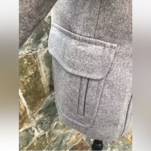 J. Crew Classic Toggle Duffle Italian Melton Wool Peacoat Winter Jacket Grey 4 - Picture 13 of 14